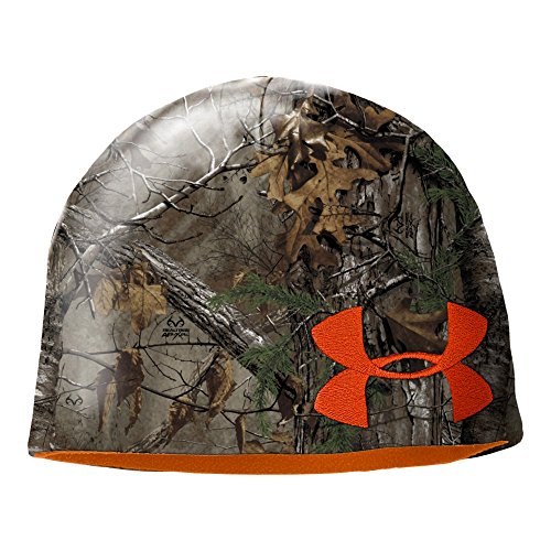 Under Armour Men's Reversible Camo Beanie, Realtree Ap-Xtra /Dynamite, Small/Medium