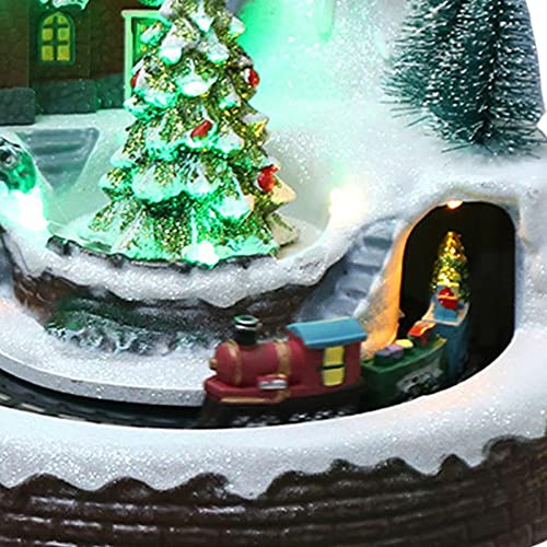 Statue de Maison de Noël et Arbre Décoratif pour Table de Salon - 4