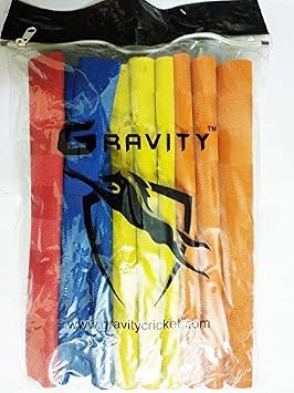 Gravity Sports Cricket Bat Grip Pack of 10 Multicolour 100%