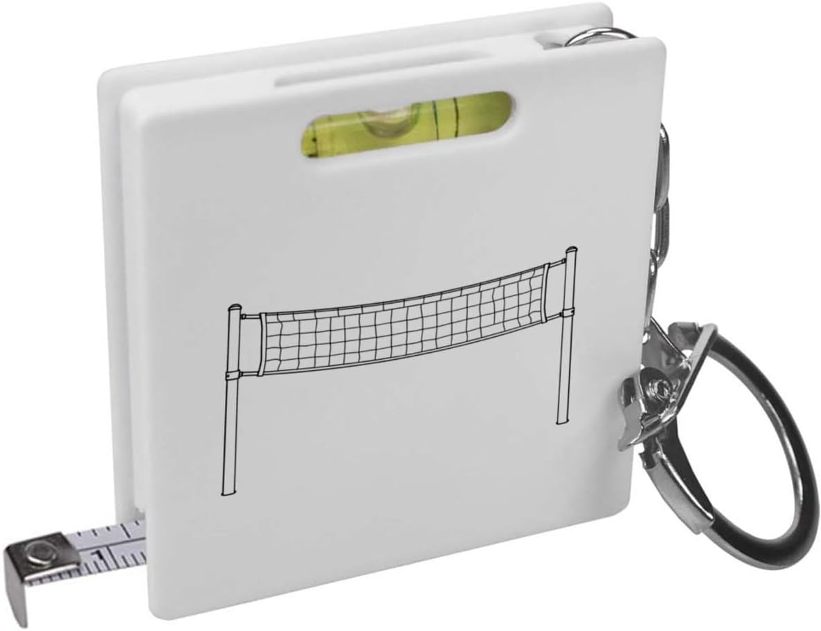 Azeeda 'Volleyball Net' Keyring Tape Measure/Spirit Level Tool (KM00052175)