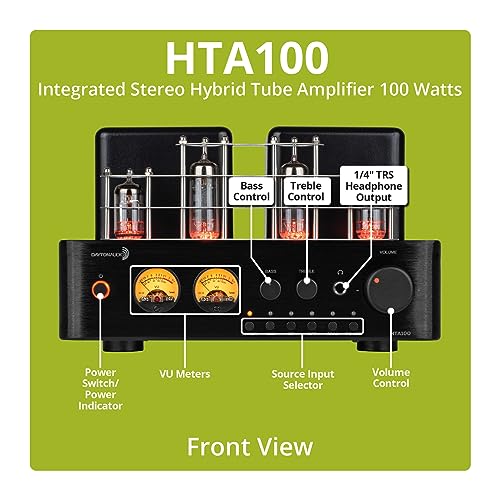 Dayton Audio HTA100 Integrated Stereo Hybrid Tube Amplifier 100 Watts - Thumbnail 4