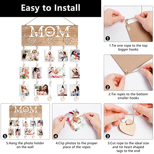 Youley Mothers Day Gifts Christmas Birthday Gifts For Mom Grandma And Mother In Law Unique Picture Frame New Mom Gifts Hanging Photo Display Wall Decor From Daughter Son #TOP3