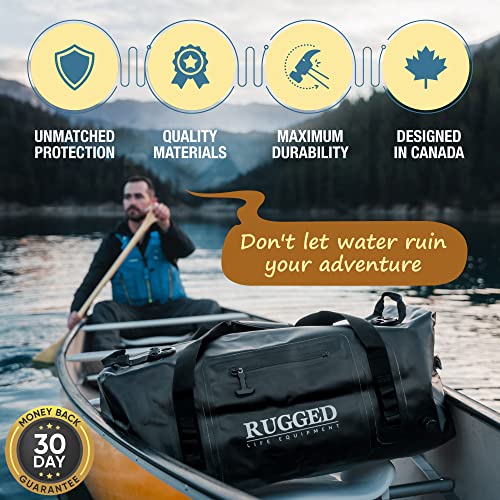 Ruggedle Submersible 55L Duffel Bag - Waterproof Dry Bag For Camping Boating Marine Motorcycle Expedition. Drybag Travel Sailing Hunting Fishing Kayaking Canoeing Adventure Durable Made With 840D Tpu #TOP3