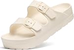 Goosecret Women's Comfortable Arch Support Walking Platform Sandals | Lightweight Chunky Slip-On Foam Slides with Adjustable Buckle,Sandals for Beach and Daily Wear