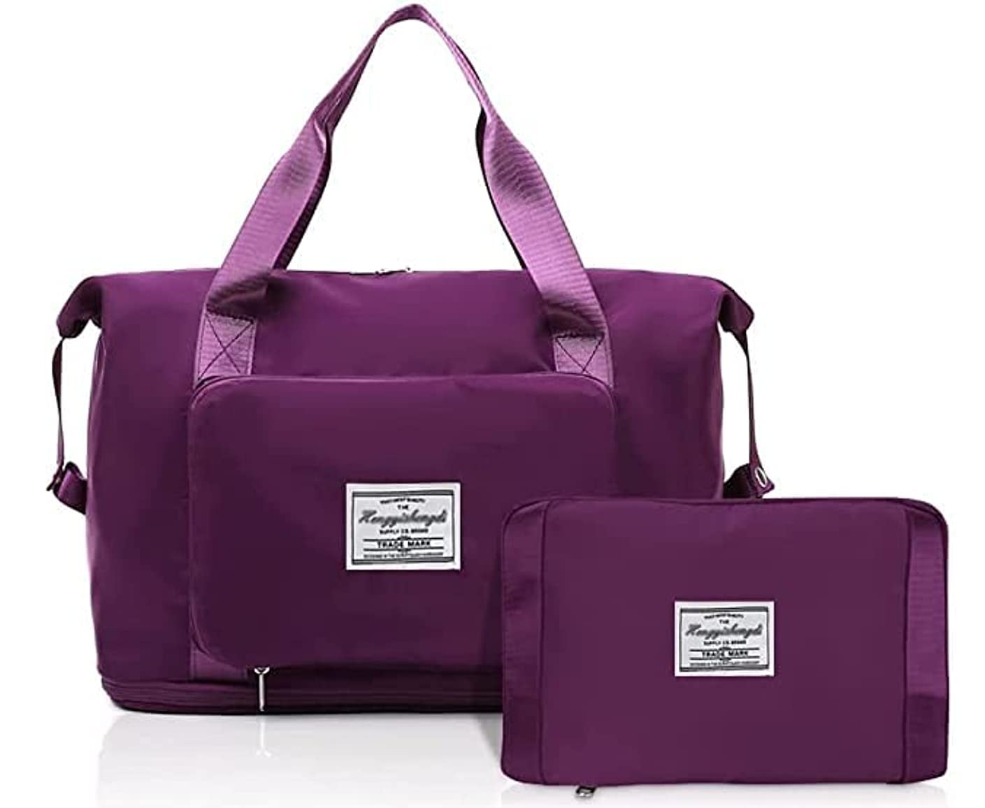 raj53 Travel Duffel Bag | Expandable Travel Bag for Women |Foldable Vanity Traveling/Shopping Bag | Lightweight & Waterproof Carry Luggage Bag | 40cm (Wine)-picture-37