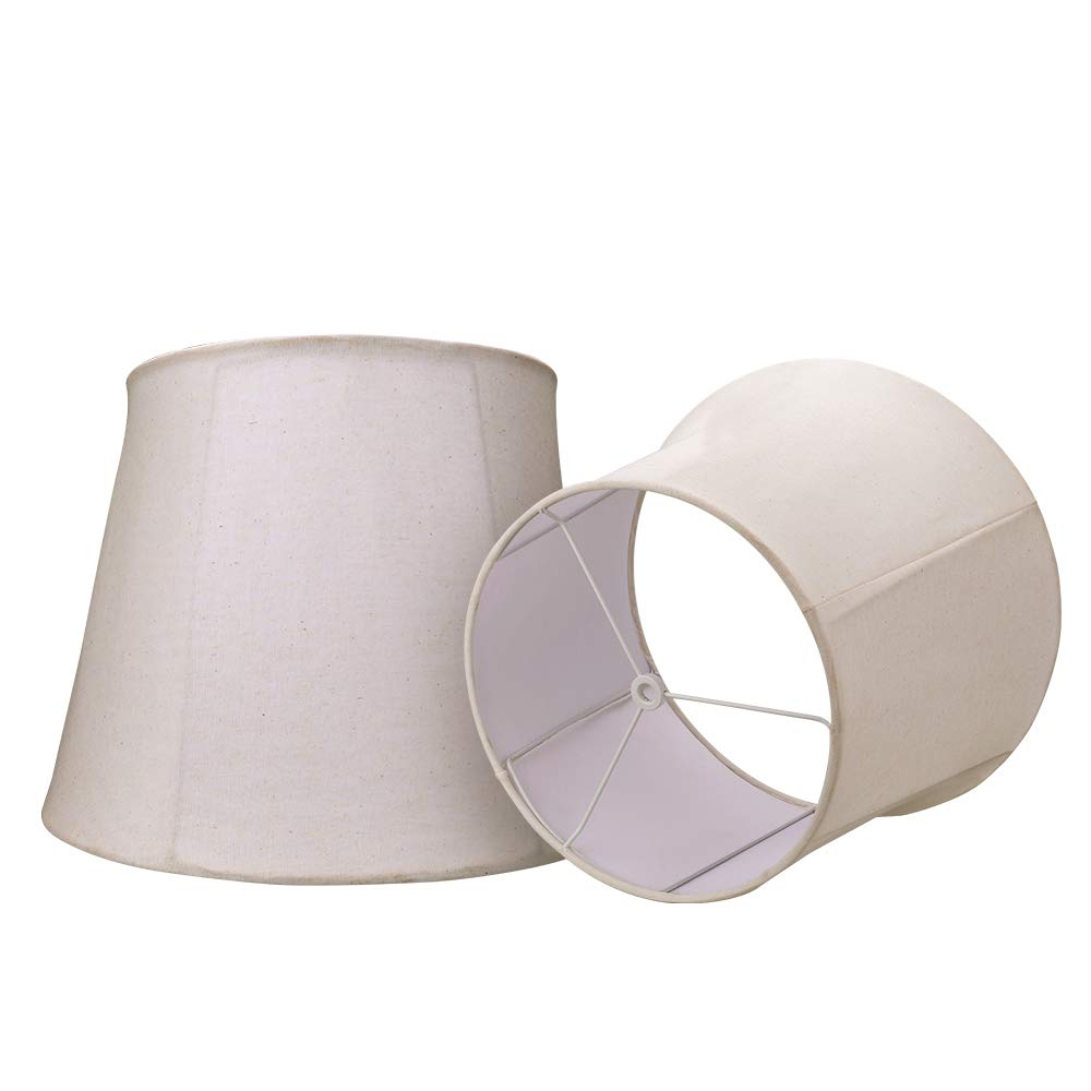 Double Royal Style Medium Lamp Shade Set of 2, Alucset Fabric Lampshade for