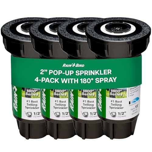 Rain Bird 1802HDSPRS Pressure Regulated 2 Inch Pop Up Sprinkler Head 4 Pack