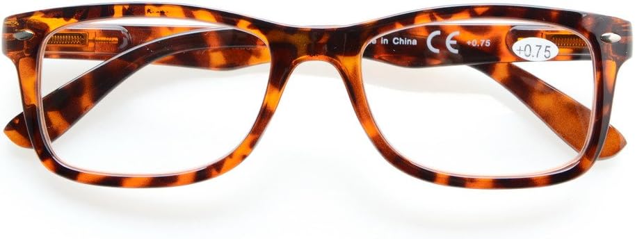 Eyekepper Classic Vintage Style Reading Glasses, Tortoise +0.75, Tortoise/Clear Lens - Image 3