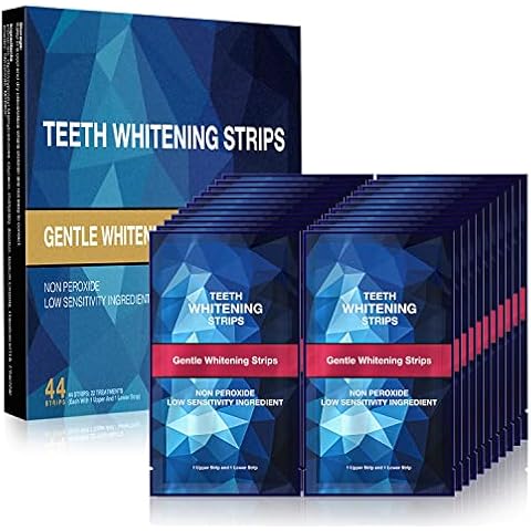 OKMIMO Teeth Whitening Strips, 44 pcs Reduced Sensitive White Strips, ,Enamel Safe Teeth Whitener Strips, Teeth Whitening Kit with Fast Whitening Results, Remove Tough Stains (22 Whitening Sessions) Cover