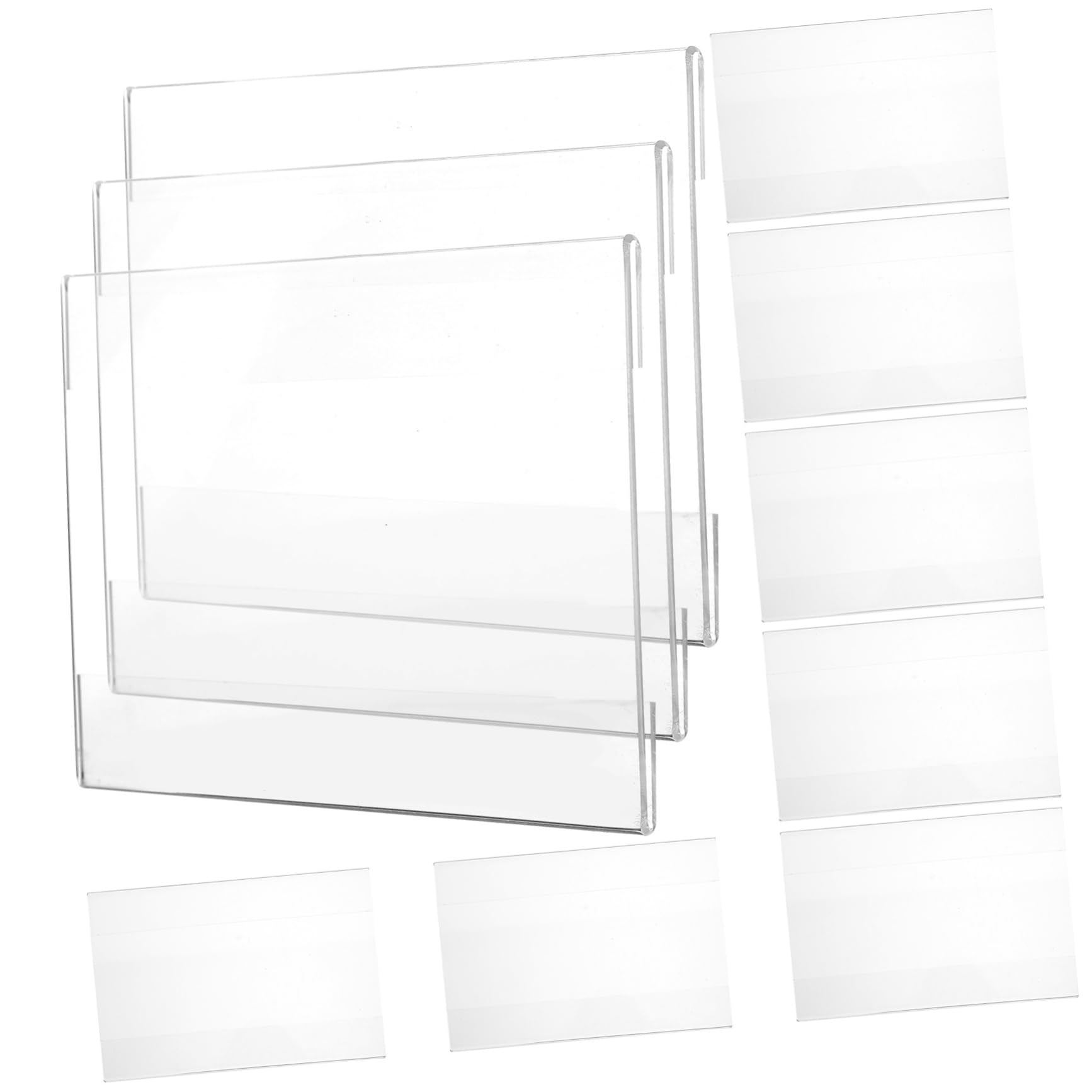 NUOBESTY 30stücke Etikettenhalter Wandmontierbare Preisschild- Für Schaufenster Restaurants Und Einzelhandel Stabil Und Transparent