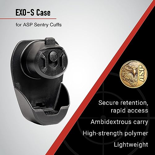 ASP Sentry Chain Cuffs + Exo Sentry Case, Handcuff Case, Professional Grade, Forged Steel Bows, Dual-Sided Keyways, and Double Lock Slots
