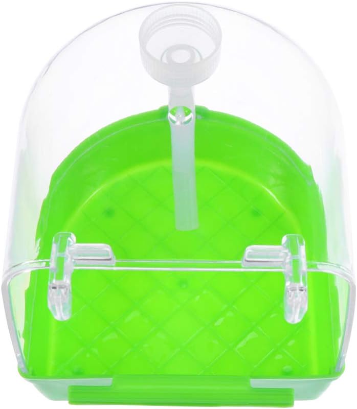 balacoo Bird Cage Bath Parrot Hanging Bathtub Plastic Box Installed Outside The Birdcage with Water Dispenser for Canary Budgerigar…