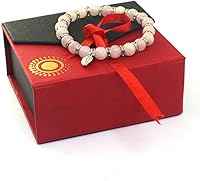 Vista 2 de Pulsera de cristal de cuarzo rosa para mujer para curación de chakras del corazón, Cristal Gema, Cuarzo