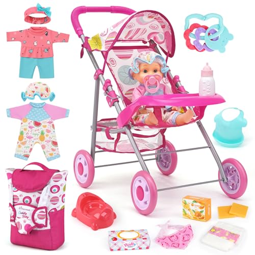 Baby Doll Stroller Set with 12.5