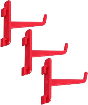 Luxshiny 3pcs Garage Utility Hooks for Wall Mounted Spray Bottle Rack, Plastic Pegboard Hanging Hooks for Automotive Tool Storage and Detailing Equipment Organizer