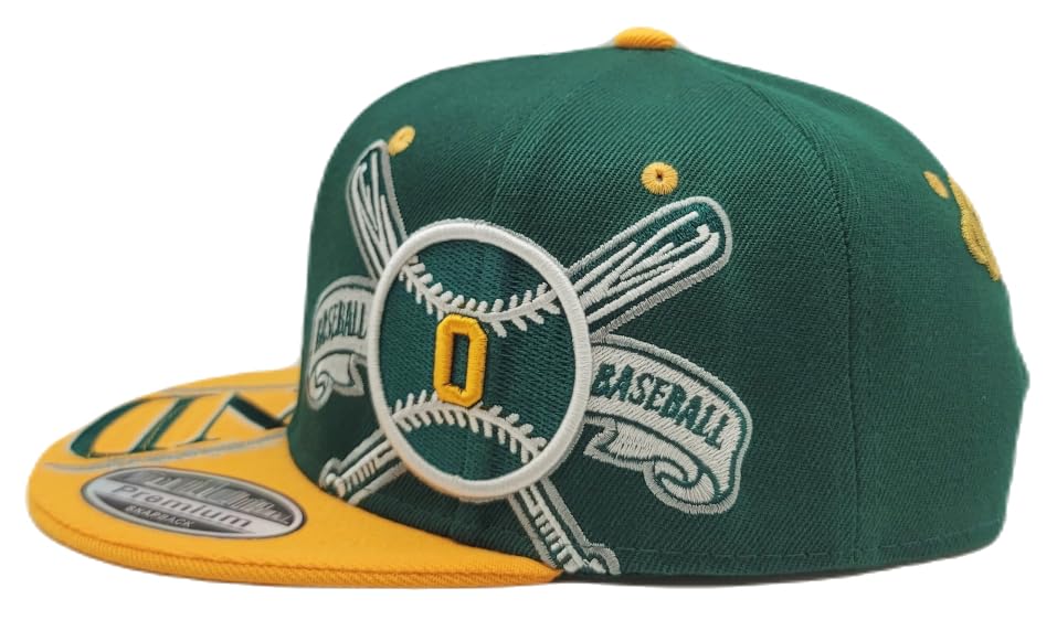 Gorra Snapback Oakland Hurricane City verde y dorada miniatura 5