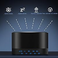 Vista 7 de Máquina de sonido blanco Magicteam con 20 sonidos naturales relajantes sin bucle, función de memoria, 32 niveles de volumen, alimentada por CA o USB