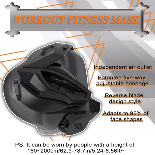 THYXGS Workout Fitness Mask, Elevation Workout Mask with 8-Speed Adjustment, Double Side High Flow Air Inlet, Simulated Altitude Training, for Runners, Cyclists & Gym - Thumbnail 3