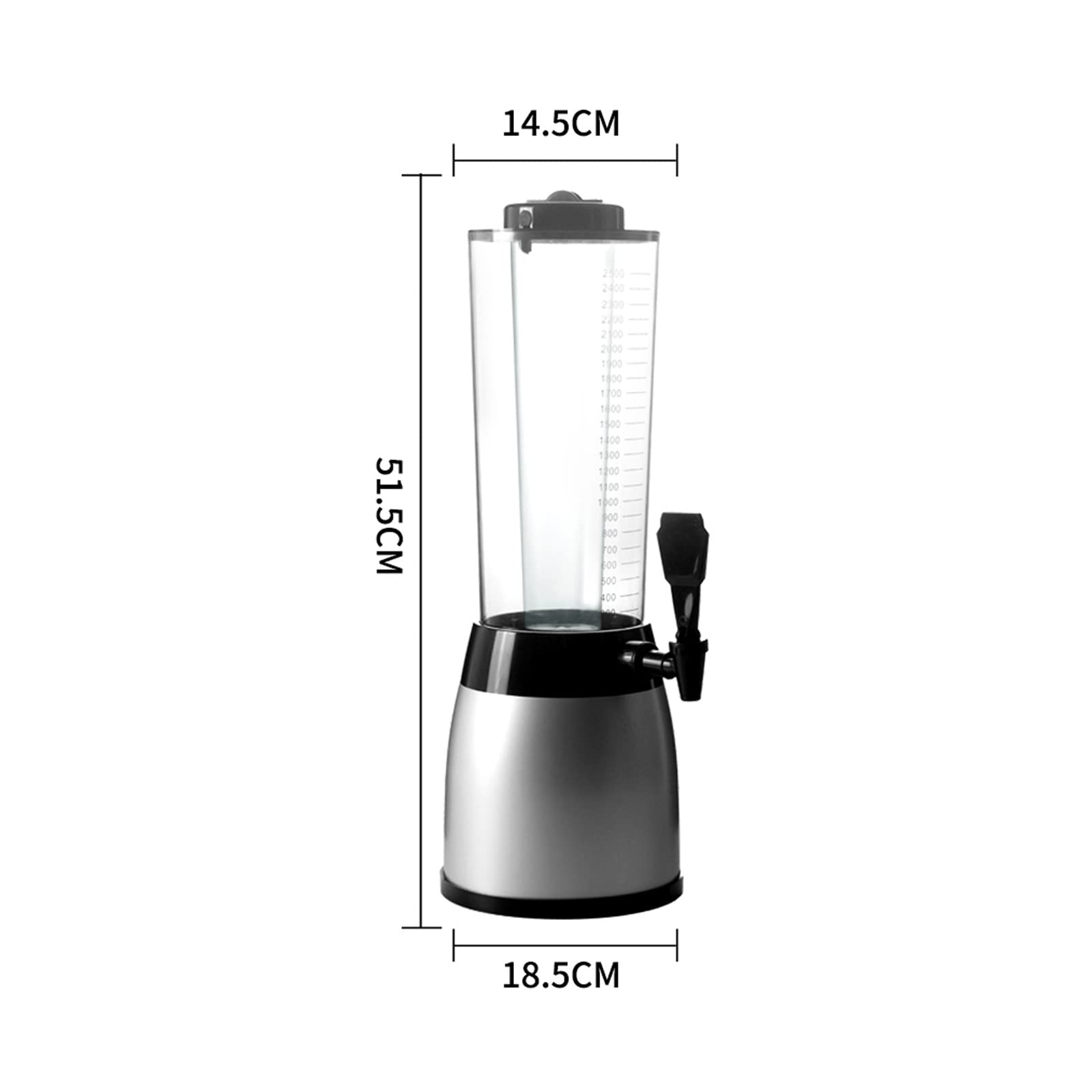 Torre de cerveza Bebidas del dispensador de Torre Dispensador de cerveza de 2,5 l, gran capacidad, barril de cerveza comercial, máquina de cerveza de barril con grifo, dispensador de bebidas for el ho