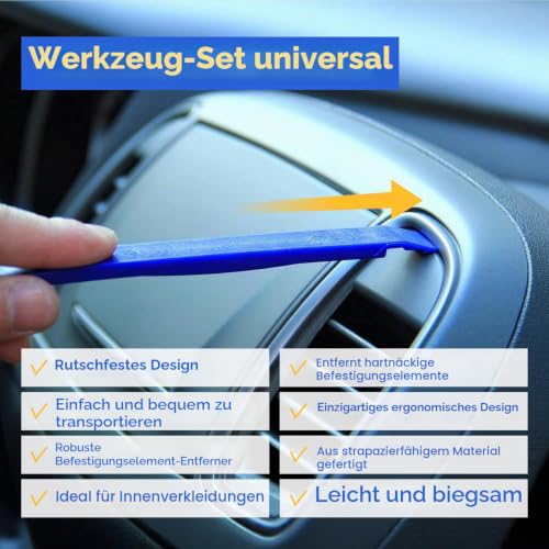 Tresalto Auto Zierleisten Entfernungswerkzeug (Ohne Kratzer) Türverkleidung Demontage Werkzeug Clips Auto Clips Pushnieten Gießen Armaturenbretter Werkzeug
