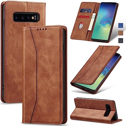 Jasonyu Case for Samsung Galaxy A23 5G/4G Leather Wallet Flip Cover with Card Holder,Kickstand, Magnetic Closure,TPU Shockproof Phone Case Compatible with Samsung A23 (Brown)