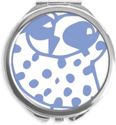 Cartoon Sling Tilt Bird Protect Animal Pet Hand Compact Mirror Round Portable Pocket Glass