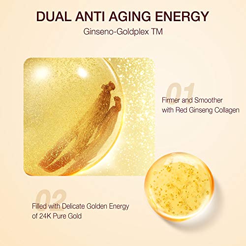 Donginbi Power Repair Face Serum Ampoule - Korean Skin Care Concentrated Facial Serum, Deep Wrinkle Treatment & Antioxidant With Red Ginseng & 24K Gold Ingredients For Radiant Skin By Kgc (10Mlx4) #TOP2