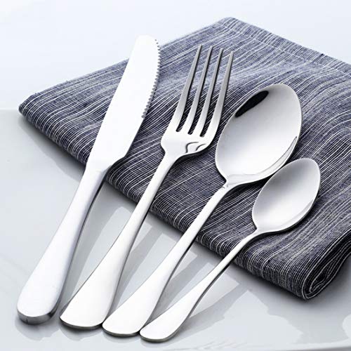 Buyer Star Cubiertos Vajilla 4 Piezas para 1 Juego de Cubiertos 18/10 Acero Inoxidable