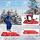 AKLIFFE Schlitten Bob Schlitten Kinder mit 2 Zugseil, 89 cm Bob Schlitten Erwachsene zum Rodeln mit Handgriffe für Unisex Kinder Erwachsene Wintersport (Rot+Blau)