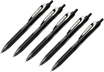 Zebra Sarasa Dry Gel Ink Pen Black JJ31-BK, 0.5mm Fine, 5 pens per Pack Japan Import