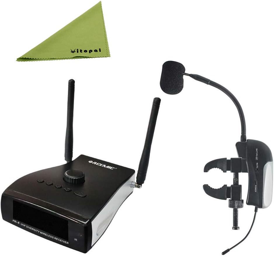 VITOPAL ACEMIC PR-8/FT-1 Wireless Clarinet/Flute Microphone Wireless Audio Transmission