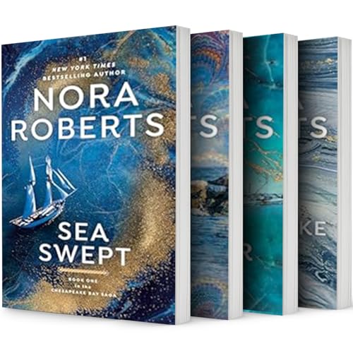 The Chesapeake Bay Saga Series, 4 Books Collection Set, Sea Swept, Rising Tides, Inner Harbor, Chesapeake Blue, by Nora Roberts