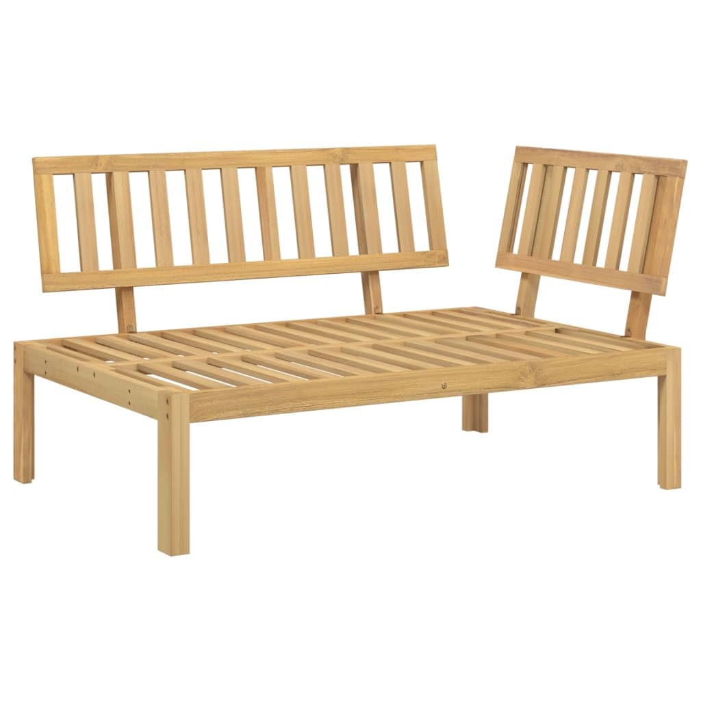 vidaXL Garten Ecksofa, Palettensofa für Garten Terrasse Innenhof, Modular Gartensofa mit Latten-Design, Gartenmöbel, Massivholz Akazie