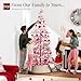 Best Choice Products Pre-Lit Sparse Christmas Tree 6ft Artificial Flocked Pine Holiday Décor Aspen Noble Fir White & Multicolor LED Lights- Pink