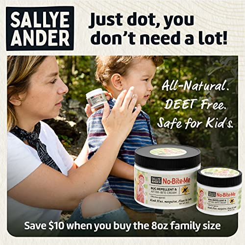 Sallye Ander “No-Bite-Me” All-Natural Bug & Insect Repellent - Anti Itch Cream - Safe For Kids And Infants - Repels Mosquitoes, Black Flies, Fleas, And Ticks - 2 Oz #TOP1