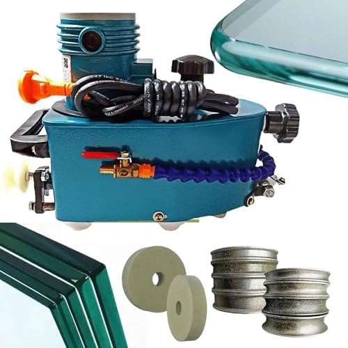 Portable Electric Glass Edging Machine 8000r/min, Small Glass Edger for Straight & Round Bevels, Acrylic Polishing Grinder for Glass & Stone - Compact & Efficient