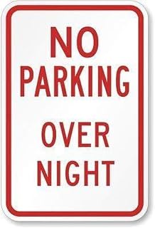 No Parking Overnight Parking Sign Business Sign 12X8 Inches Aluminum Metal Tin Sign