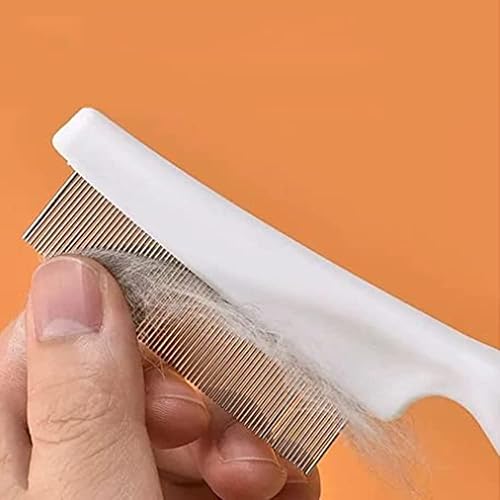 Miniatura 5 de Peine multifuncional para mascotas  Nuevo peine mágico de acero inoxidable con dientes finos para perros y gatos (1 par, blanco), eliminación de