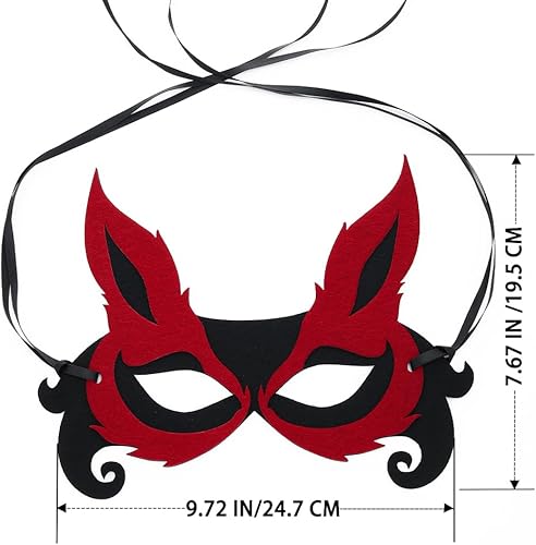 Miniatura 5 de Sinalty Máscara de media cara de zorro sexy para adultos y niños, máscara de Halloween, anfitrión, banquete, fiesta, máscara facial para fiesta de