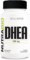 Vista 1 de NutraBio Suplemento DHEA para hombres y mujeres - 100 mg - 60 Cápsulas