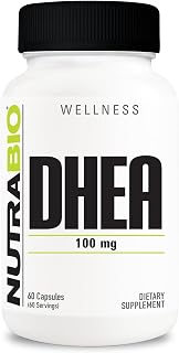 NutraBio DHEA Supplement for Men and Women - 100 mg - 60 Capsules