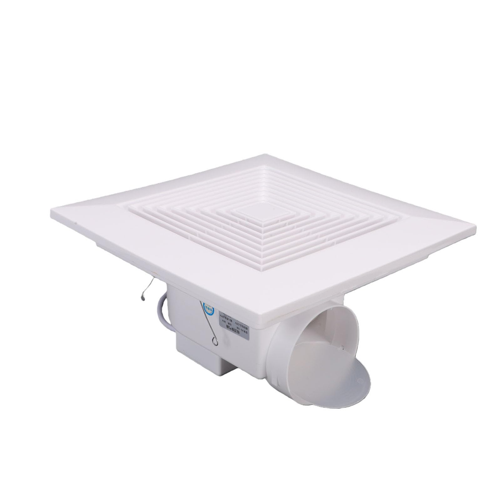Fockety Aspiratore da Bagno da 10", 38 W, 396 M³/h | Montaggio a Soffitto, Ultra Silenzioso, Non è Necessario L'accesso Alla Soffitta, Facile Installazione, per Garage, Cucina