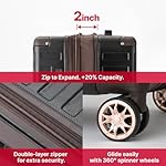 LEGEND WALKER DECK Hardside Expandable Luggage, 27 inch, Black, 5514-69-BK - Image 3