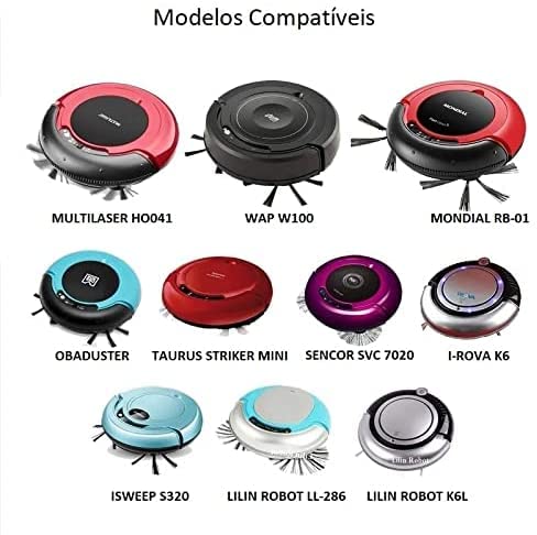 Escovas Escovinha Para Aspirador Robô Compatível Wap Multilaser Obaduster Mondial (1 Par)