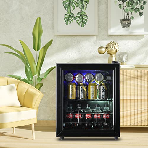Krib Bling Beverage Refrigerator And Cooler For 80 Cans, Mini Refrigerator With Wire Adjustable Shelving, Small Drink Dispenser Machine For Soda, Water, Beer, Wine For Dorm, Office, Bar #TOP7