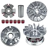 ‌Complete Variator Kit with 14g Rollers - CVT Front Clutch for GY6 125cc/150cc, 152QMI/157QMJ Engine (Fits Scooter/Moped/ATV/Go-Kart)