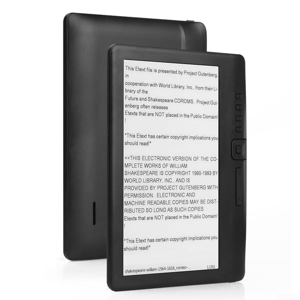 Lettore di ebook da 7 pollici con luce intelligente regolabile, e-reader portatile per supporto PDF EPUB, memoria espandibile fino a 128 GB, memoria espandibile fino a 128 GB, durata della batteria
