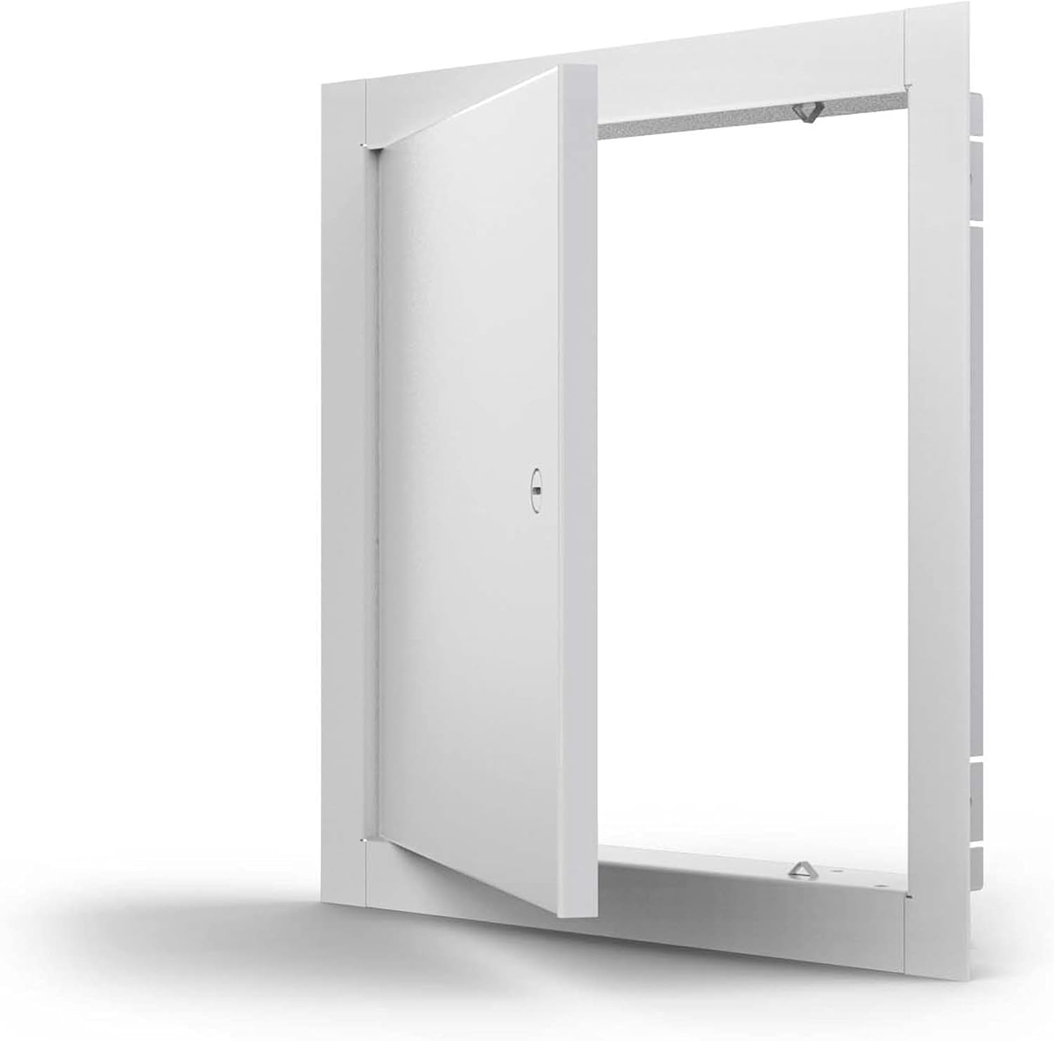 Acudor ED-2002 18 x 18 Inch Universal Flush Mount Access Panel Door Service Hatch with Stainless Steel Cam Latch & Continuous Concealed Hinge, White