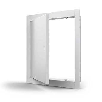 Acudor ED1414SCPC ED-2002 باب الوصول المعدني 14 &times; 14 ، ارتفاع 16 بوصة ، أبيض   