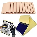 Rayyl Tattoo Practice Skin with Transfer Paper - 20PCS Tattoo Fake Skin and Stencil Paper Kit Includes 10PCS Tattoo Practice Skin and 10PCS Tattoo Transfer Paper for Beginners & Experienced Artists…